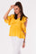 Yellow Cold Shoulder Blouse with Ruffles